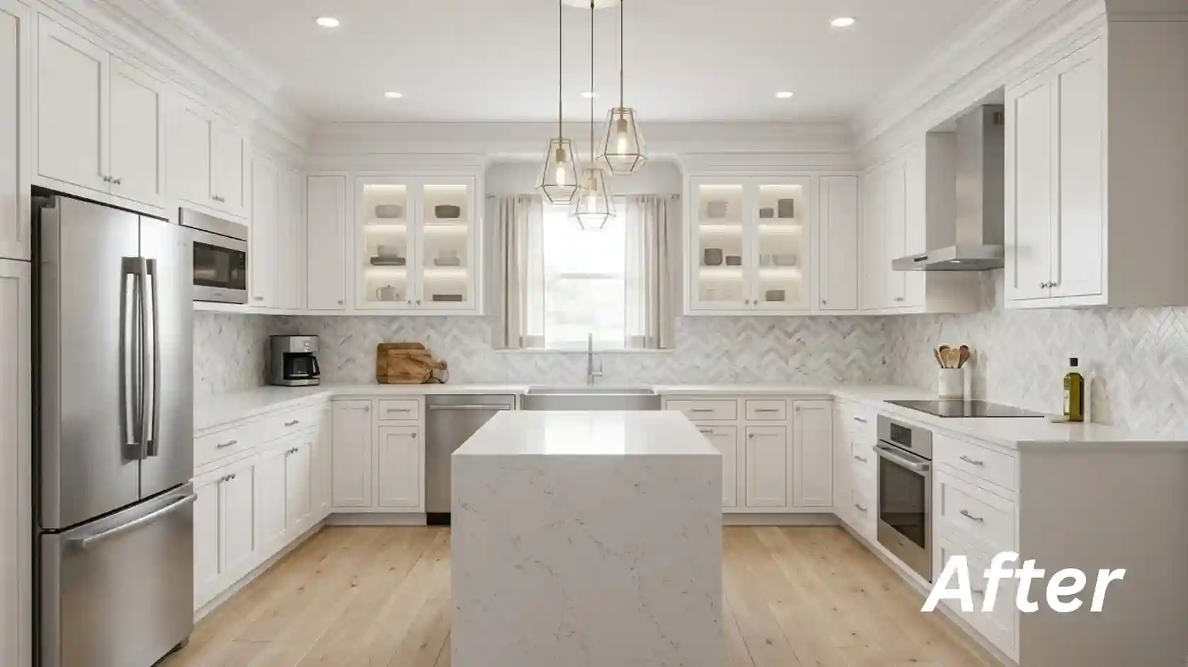 after kitchen remodeling service of pennsylvania home owner