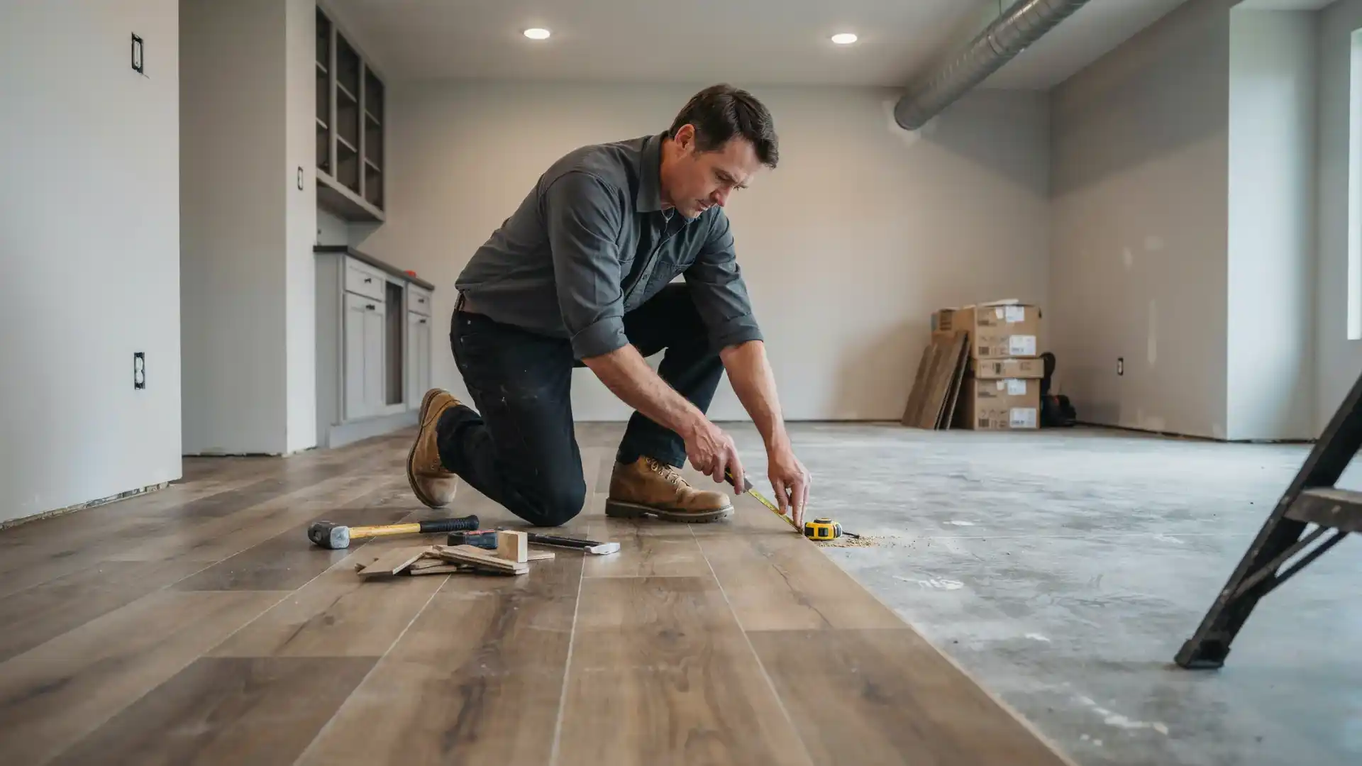 omega remodeling basement flooring installation