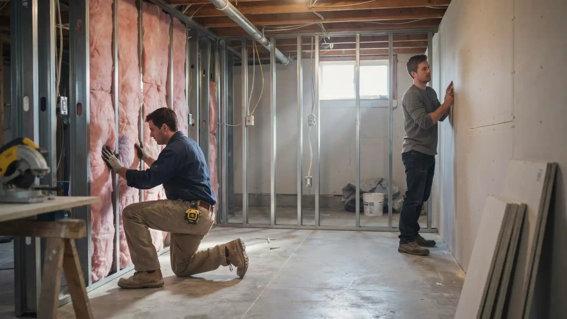 omega remodeling basement insulation drywall