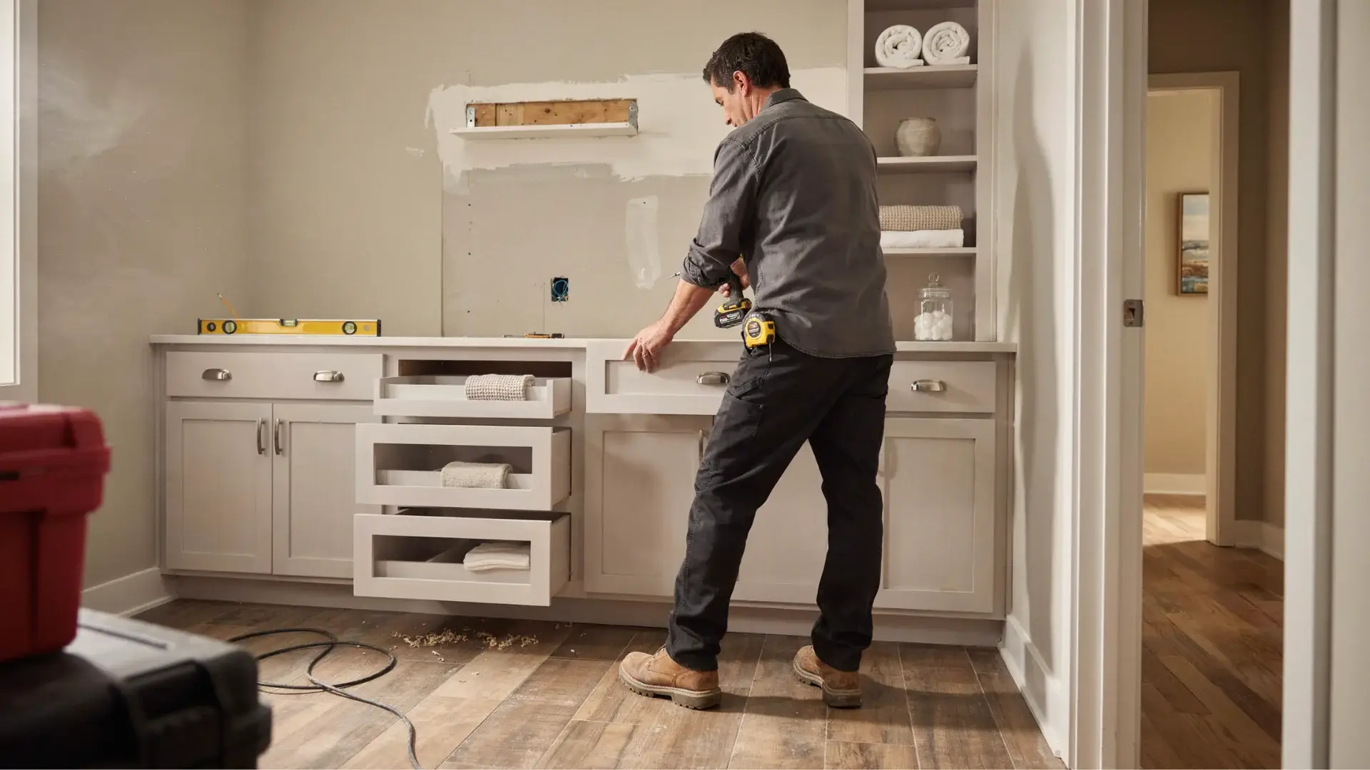 omega remodeling bathroom cabinetry storage
