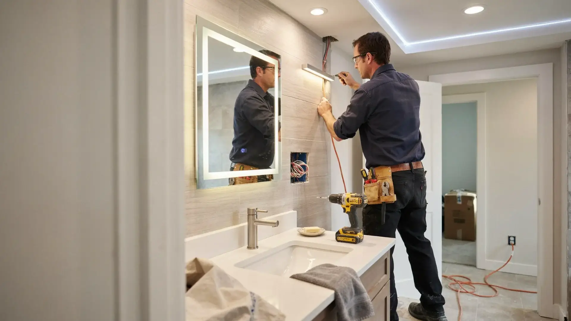 omega remodeling bathroom lighting electrical