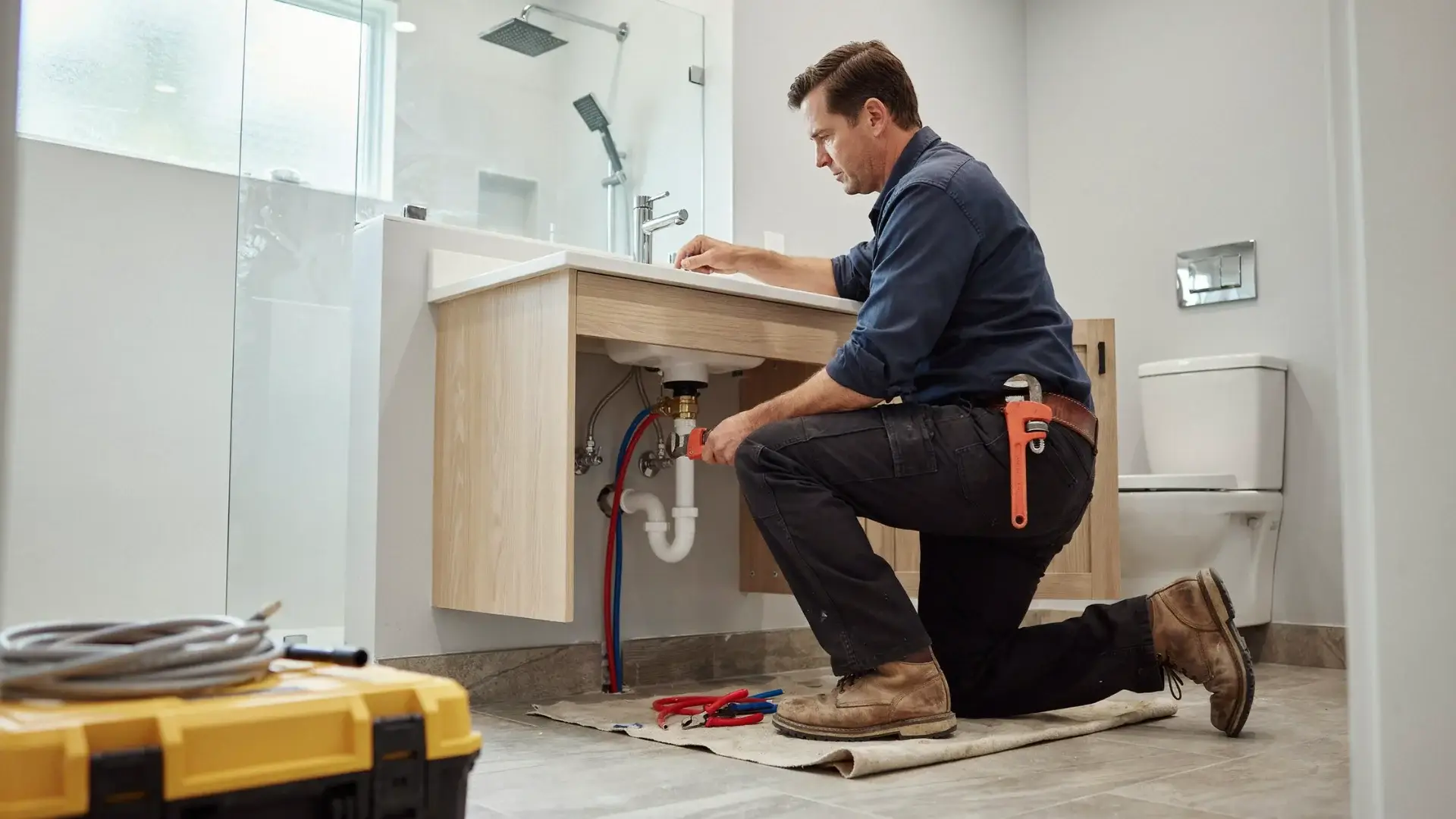 omega remodeling bathroom plumbing fixture installation