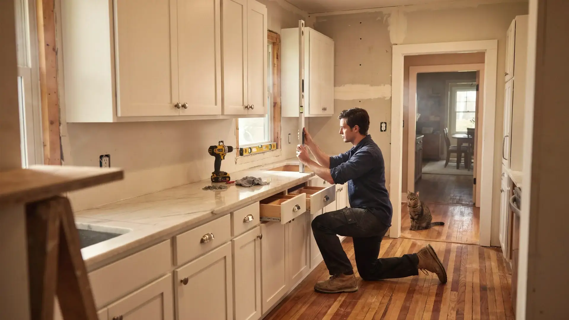 omega remodeling custom cabinet installation