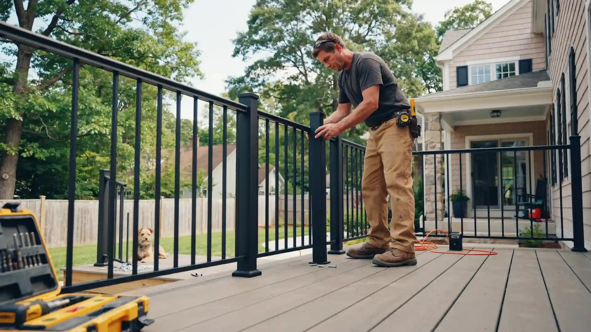 omega remodeling deck railing installation