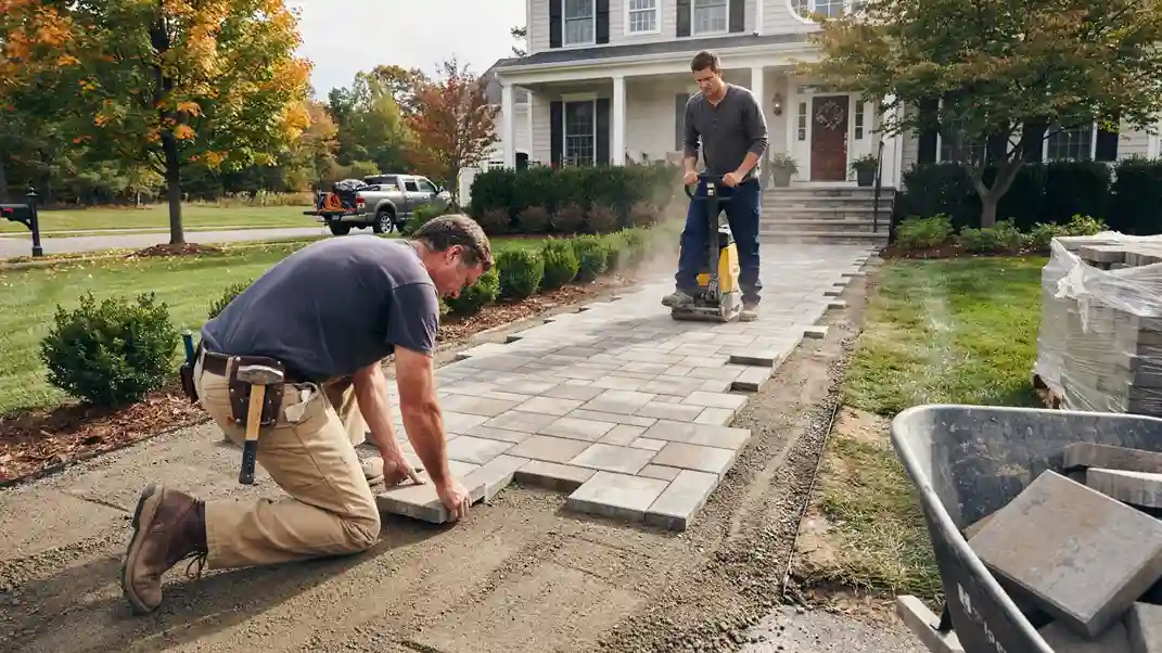 omega remodeling driveway walkway installation