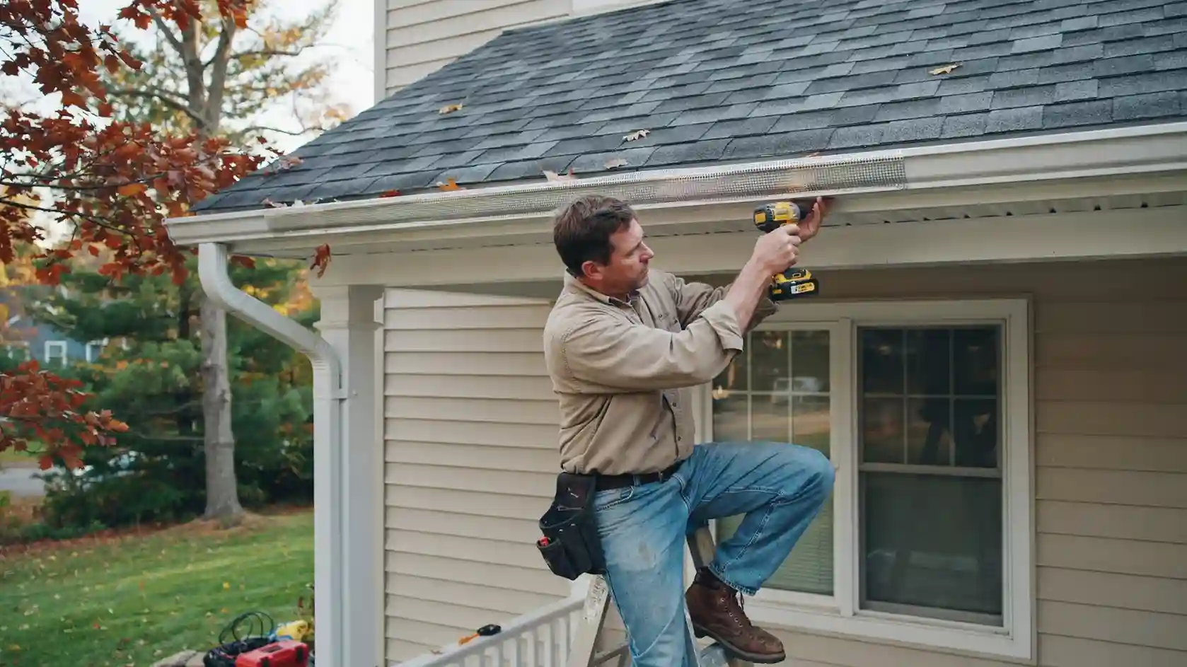 omega remodeling gutter guard installation