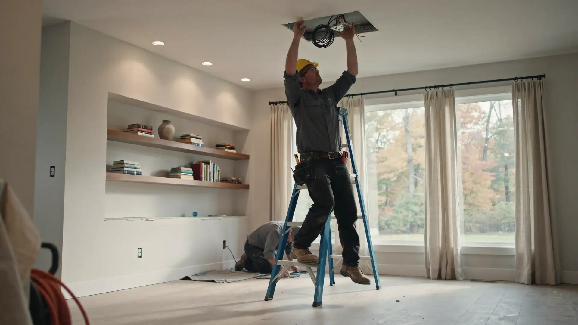omega remodeling interior lighting installation