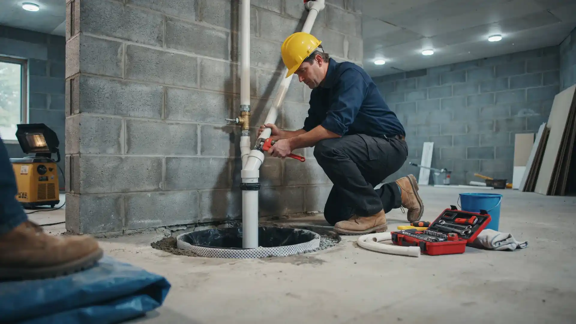 omega remodeling sump pump installation
