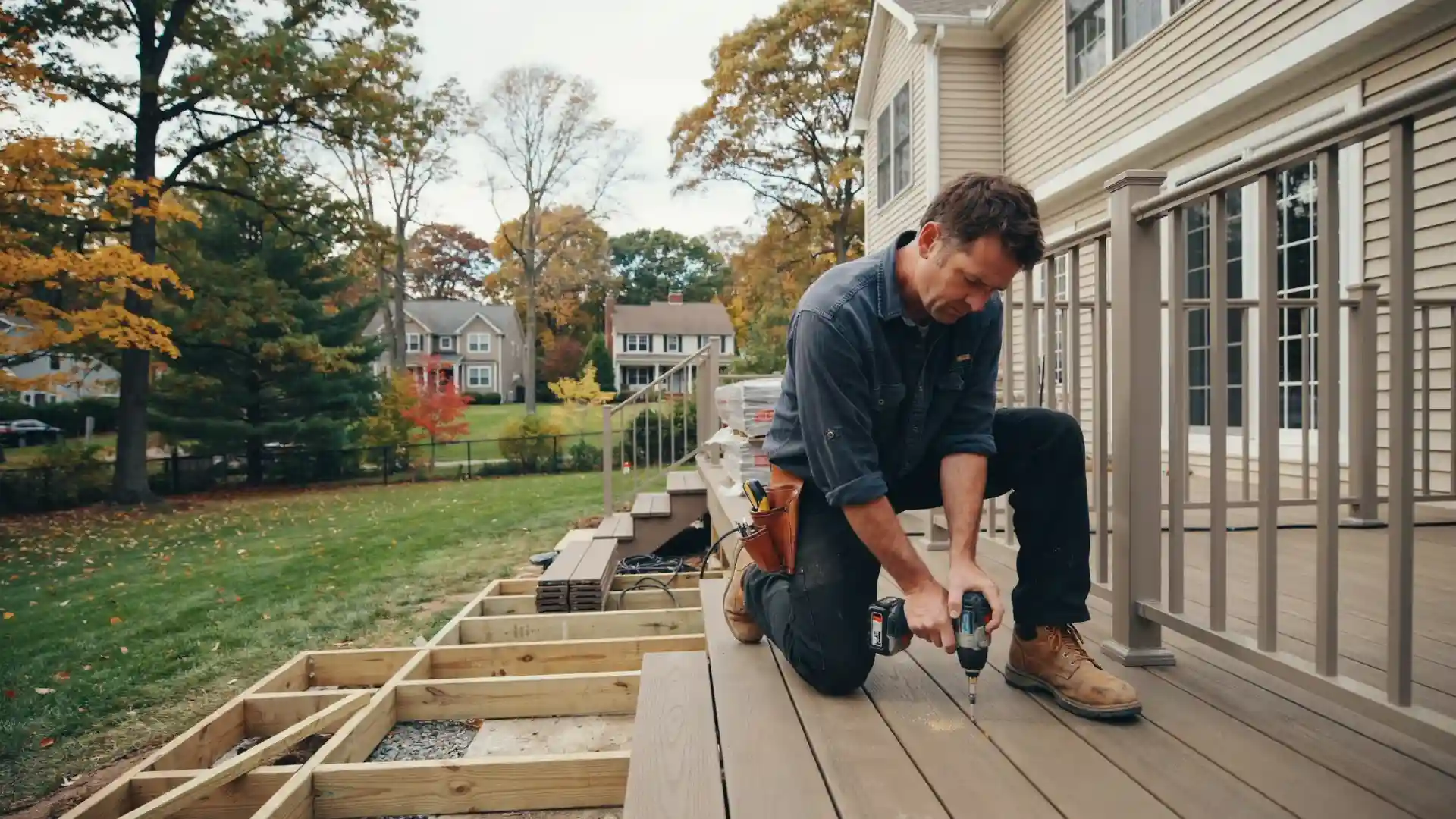 omega remodeling wood composite deck installation